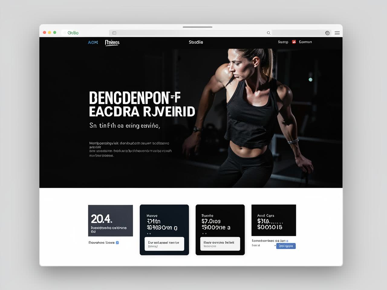 Fitness Studio website design concept by WebBuild Agency