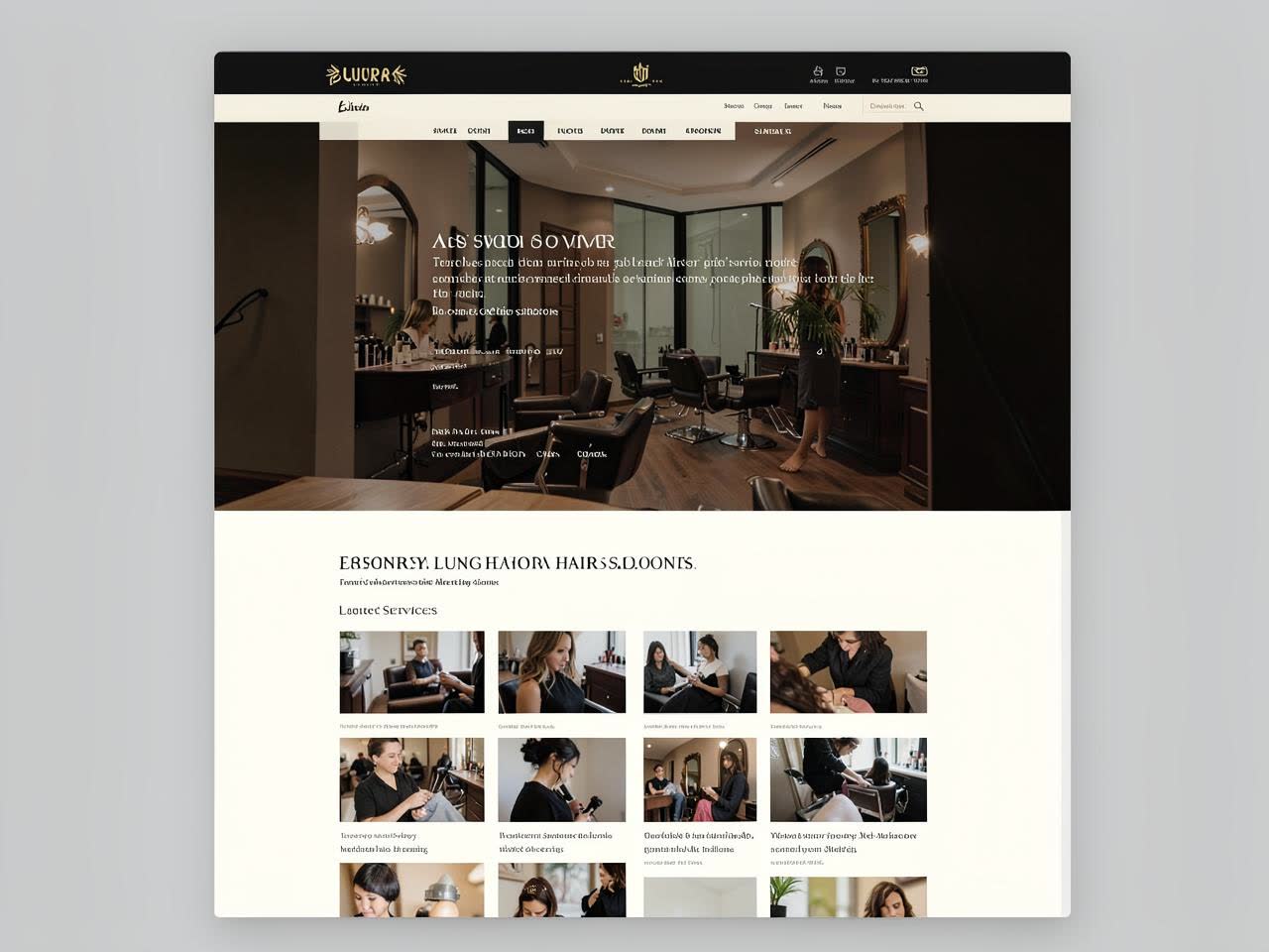 Luxury Hair Salon website design concept by WebBuild Agency