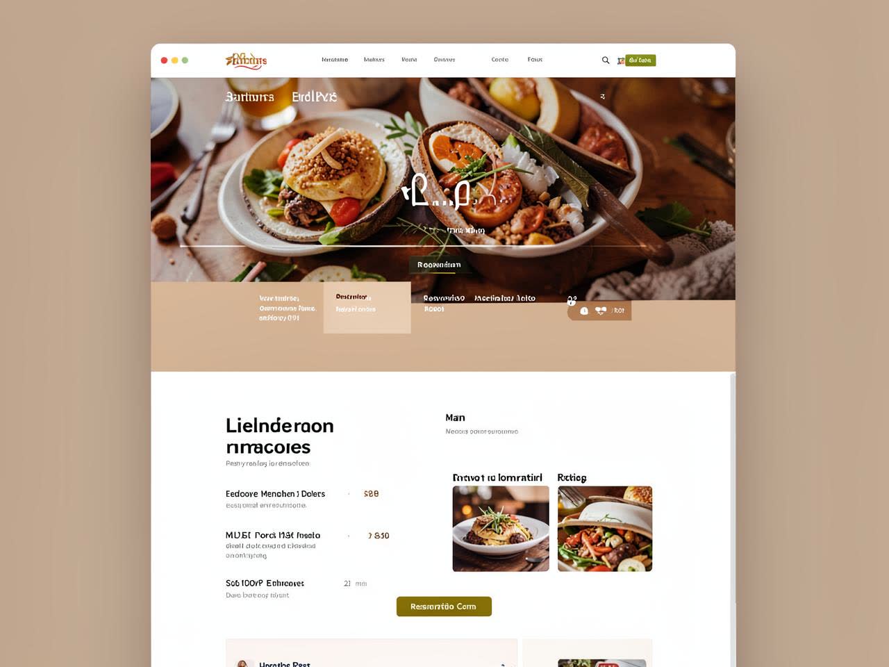 Restaurant & Café website design concept by WebBuild Agency